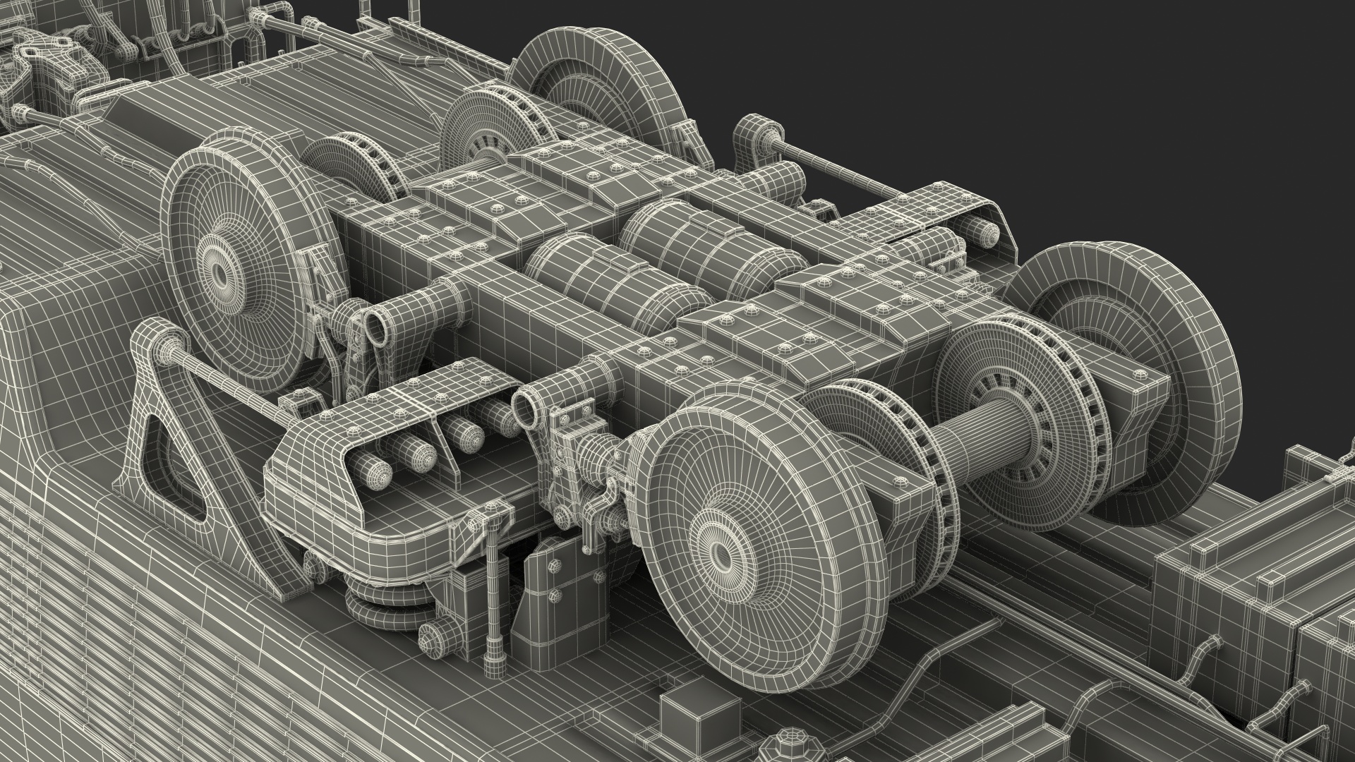 Locomotive with Wagons 3D