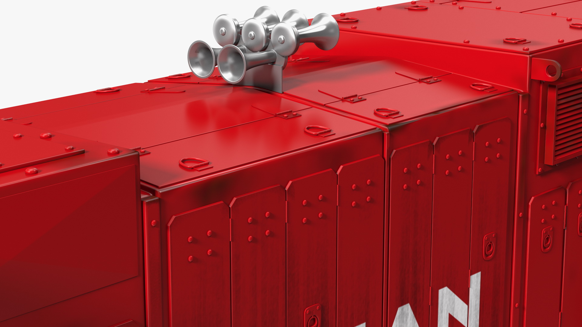 Locomotive with Wagons 3D