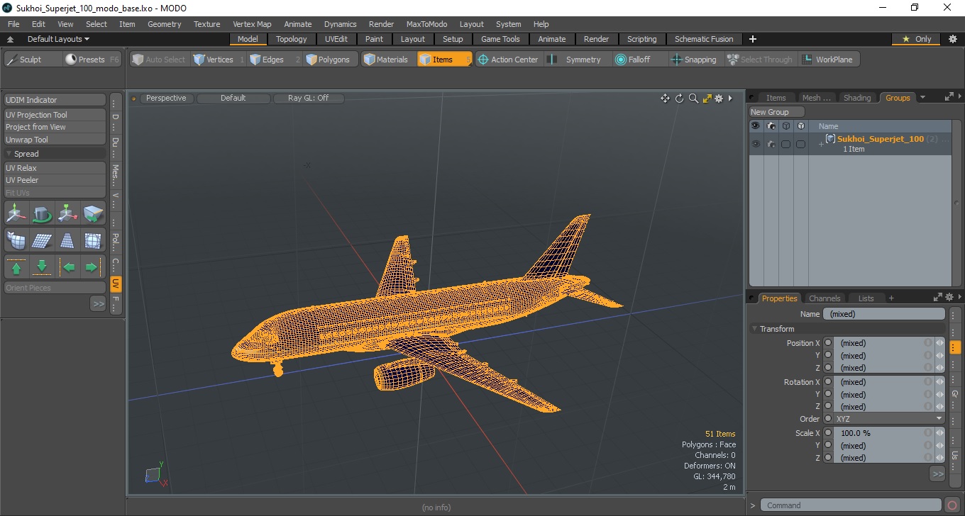 Sukhoi Superjet 100 3D model