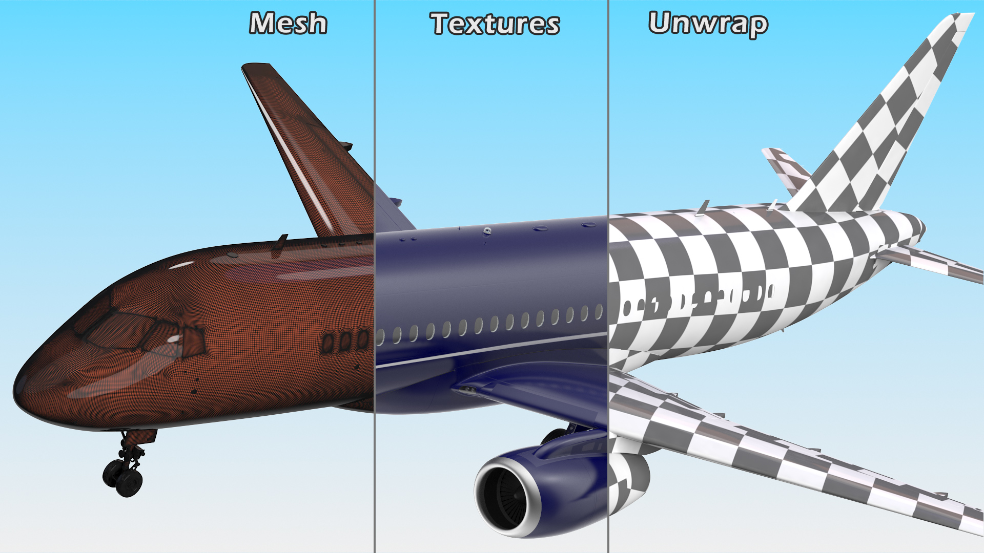 Sukhoi Superjet 100 3D model