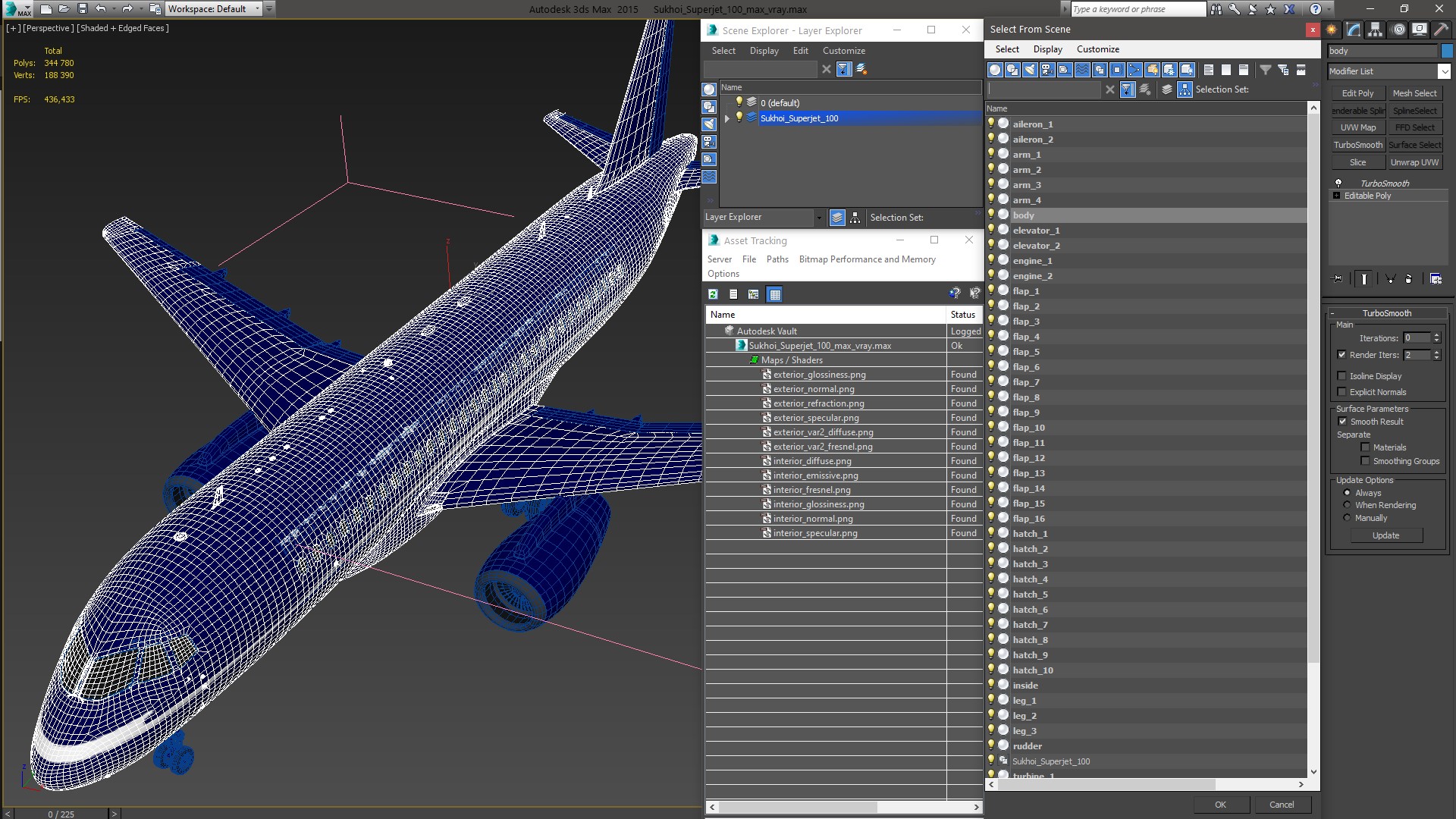 Sukhoi Superjet 100 3D model