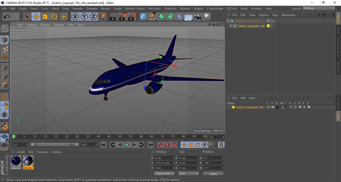 Sukhoi Superjet 100 3D model