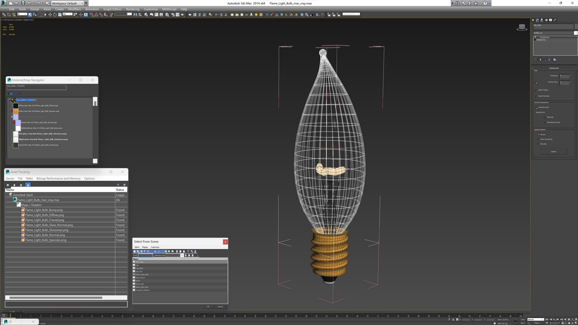 3D Flame Light Bulb