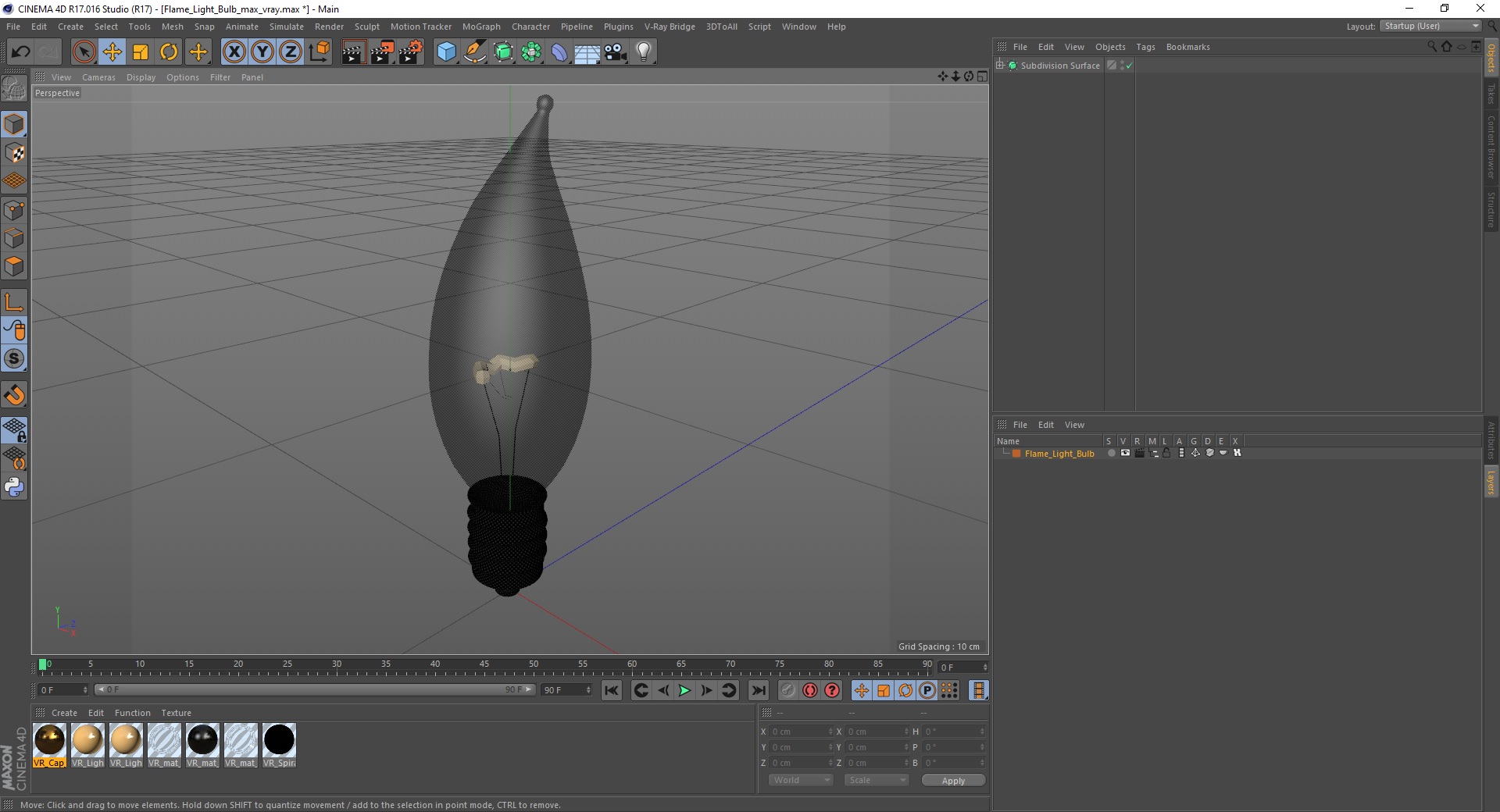 3D Flame Light Bulb