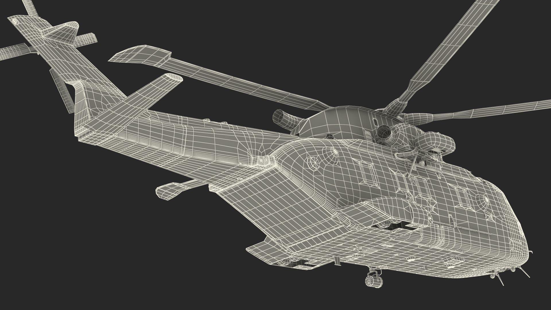 3D AgustaWestland CH 149 Cormorant Rescue Helicopter Rigged