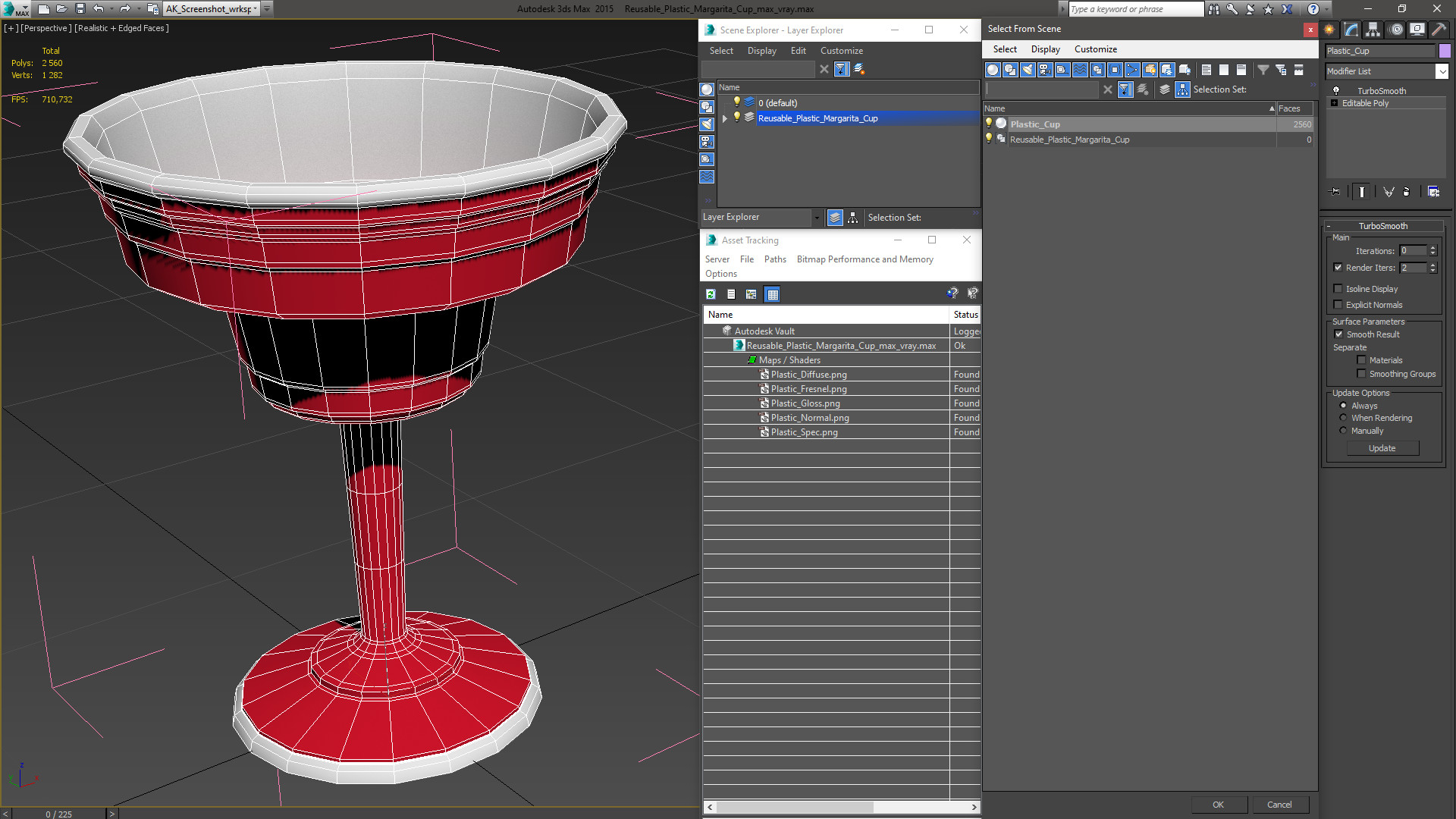3D model Reusable Plastic Margarita Cup