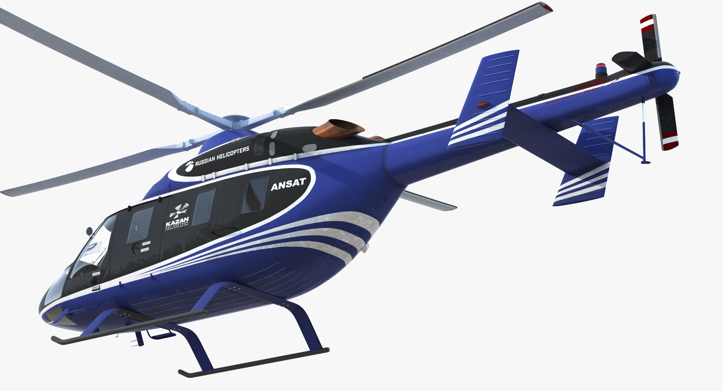 3D model Light Helicopter Kazan Ansat Rigged