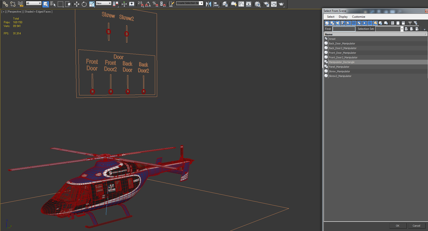 3D model Light Helicopter Kazan Ansat Rigged