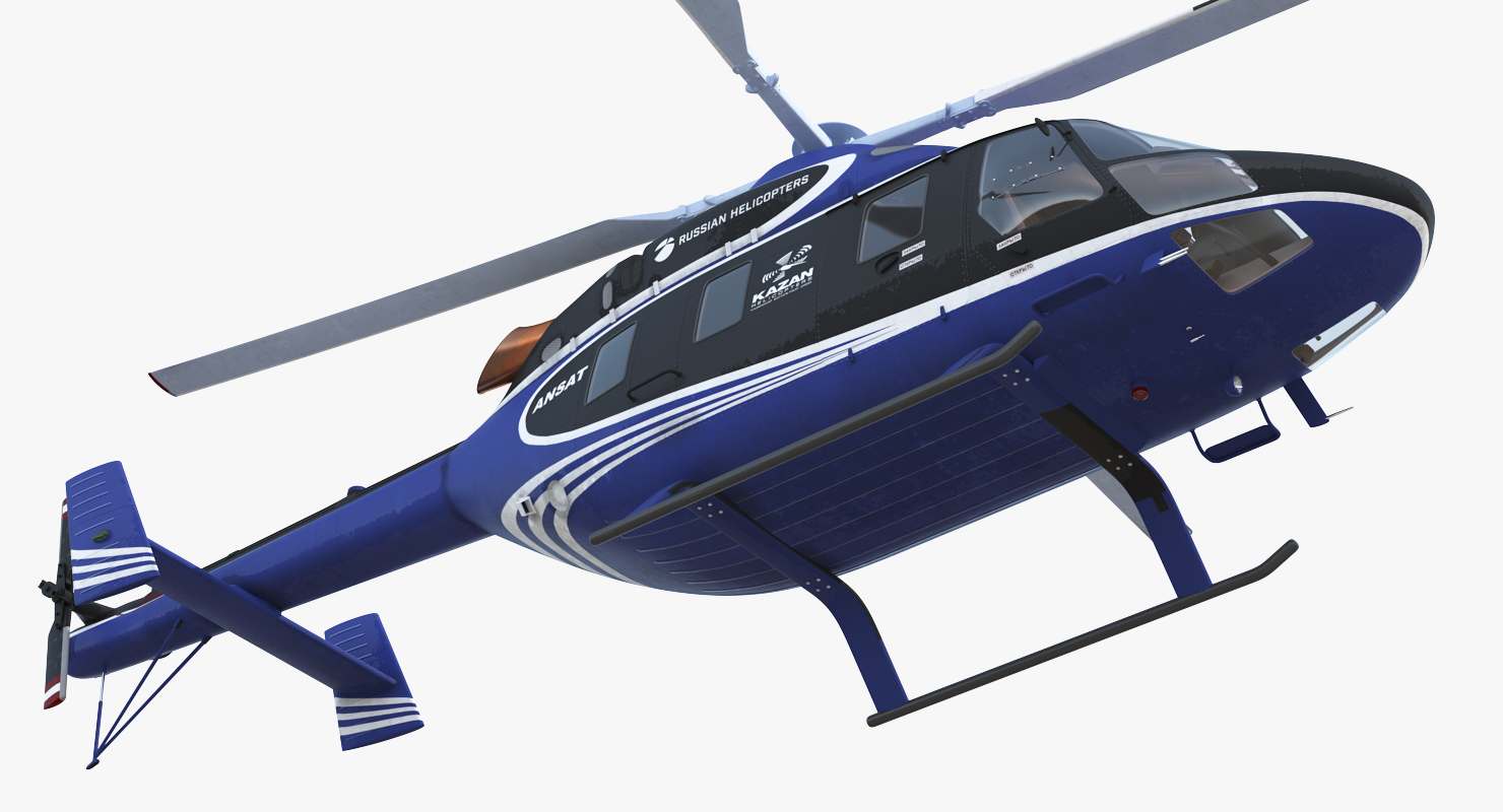 3D model Light Helicopter Kazan Ansat Rigged