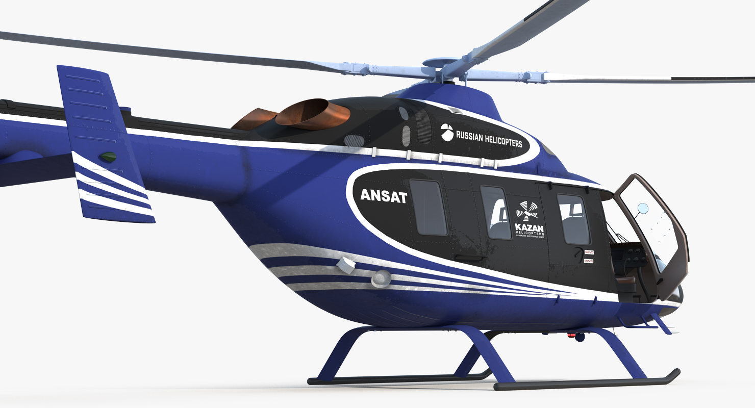 3D model Light Helicopter Kazan Ansat Rigged