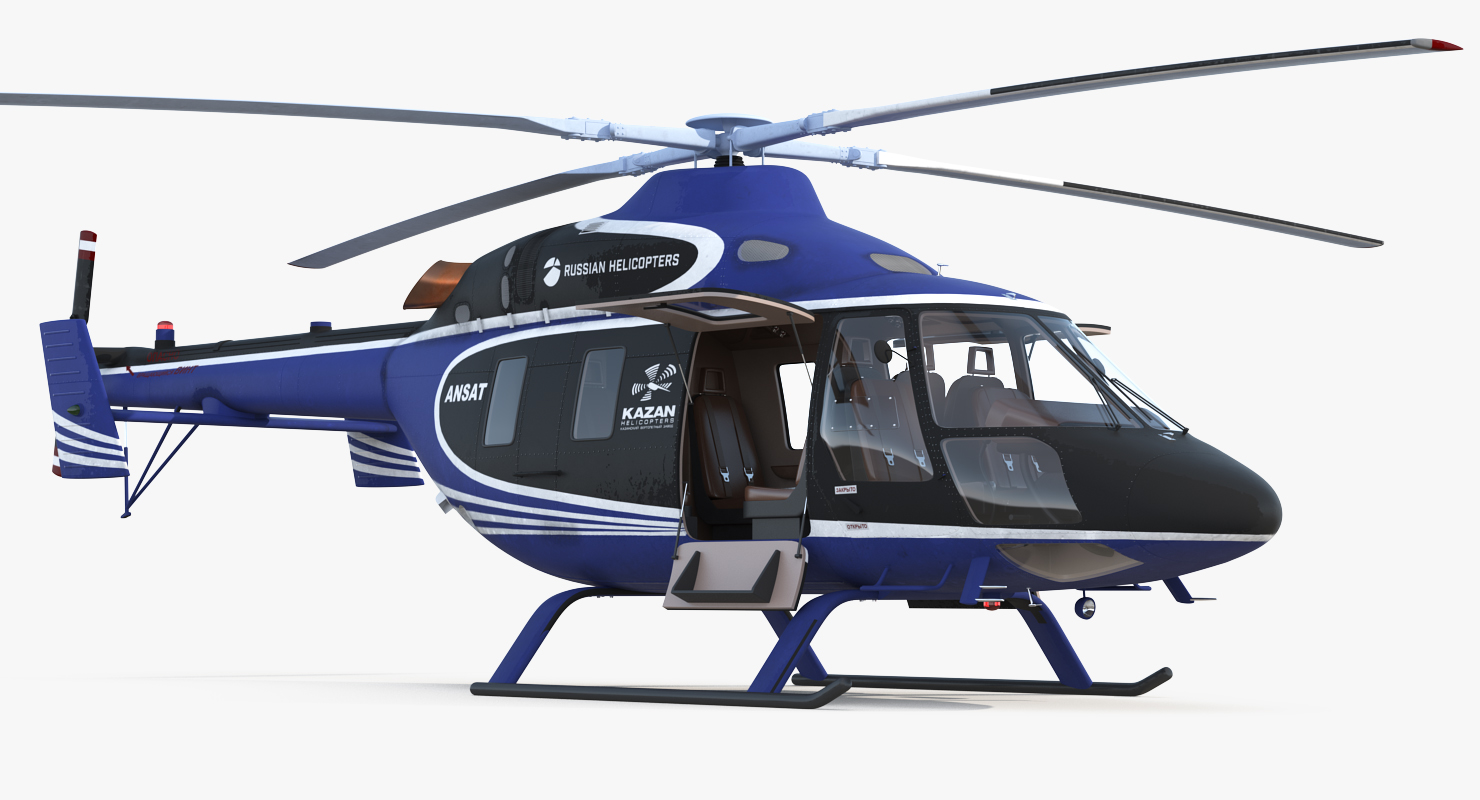 3D model Light Helicopter Kazan Ansat Rigged