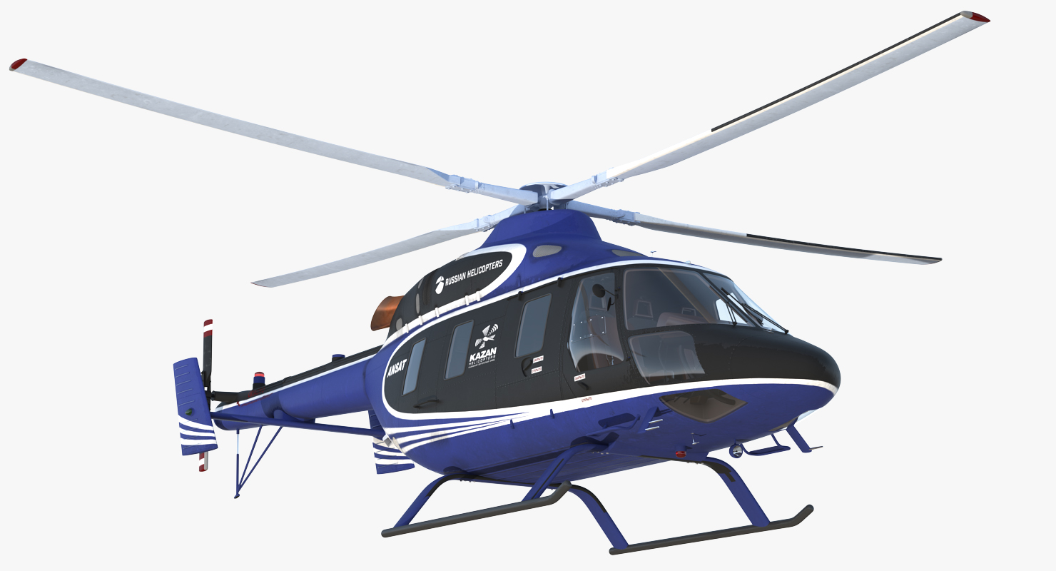 3D model Light Helicopter Kazan Ansat Rigged