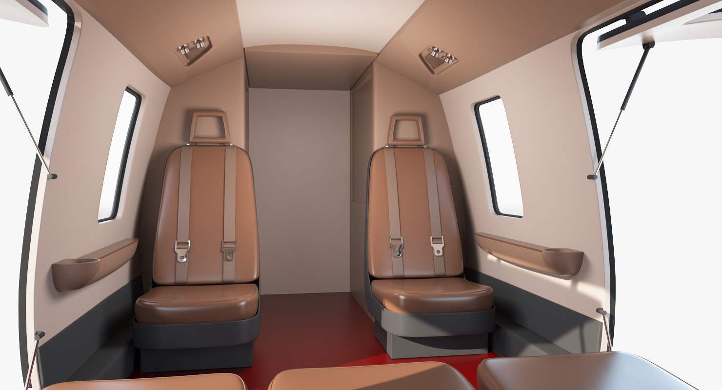 3D model Light Helicopter Kazan Ansat Rigged