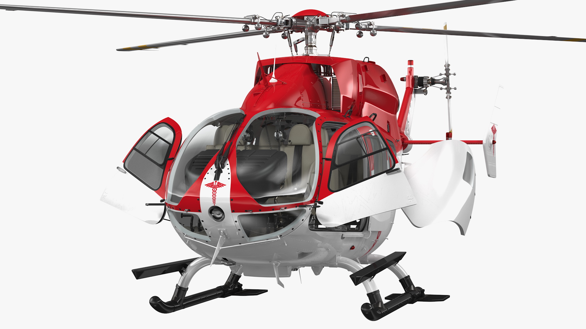 Rescue Helicopter Rigged 3D model