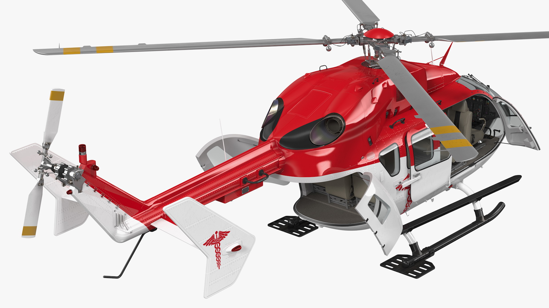 Rescue Helicopter Rigged 3D model