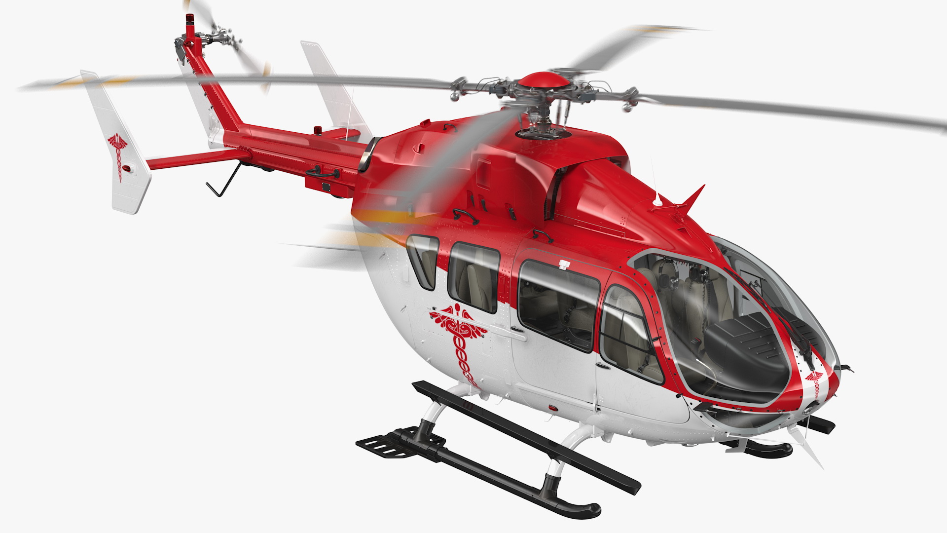 Rescue Helicopter Rigged 3D model