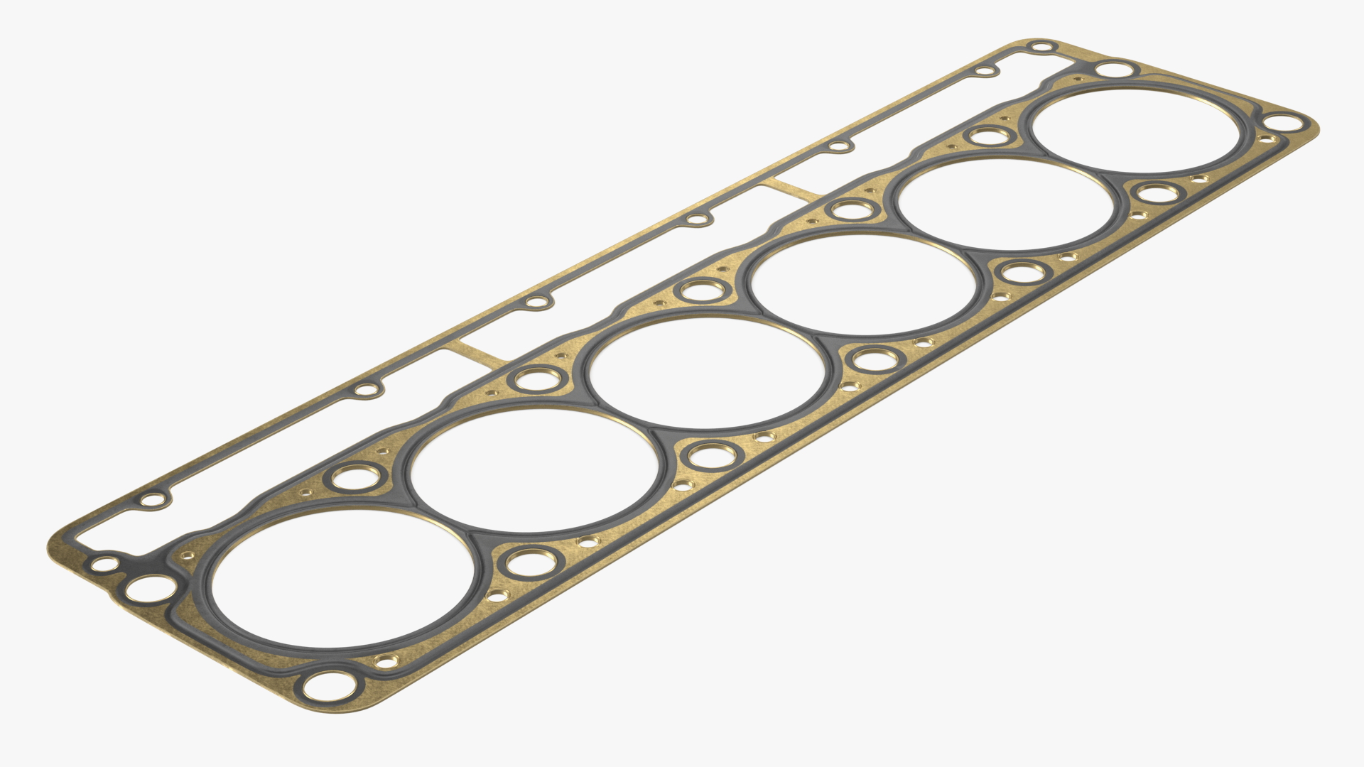 3D Head Gasket 325D 6 Cylinder Brass model