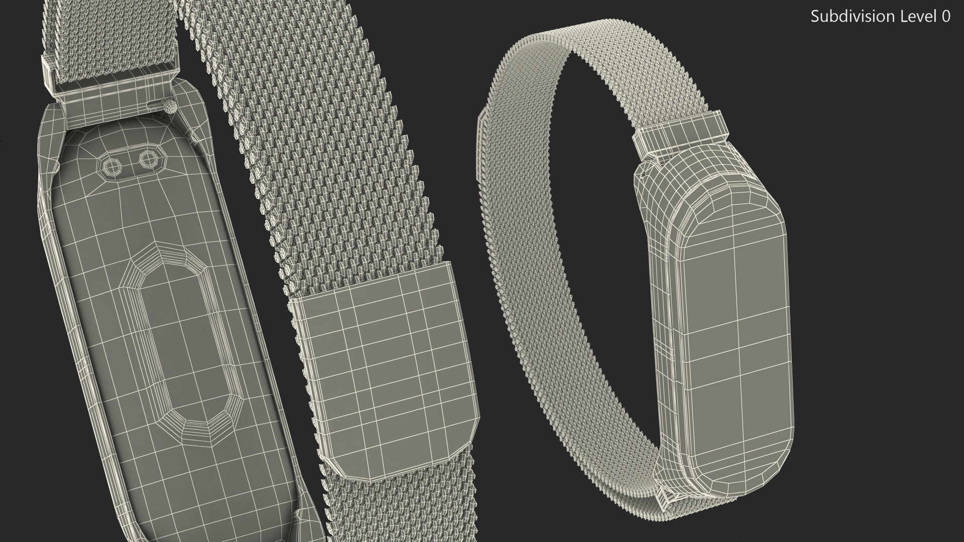 3D Xiaomi Mi Band 4 with Metal Strap model