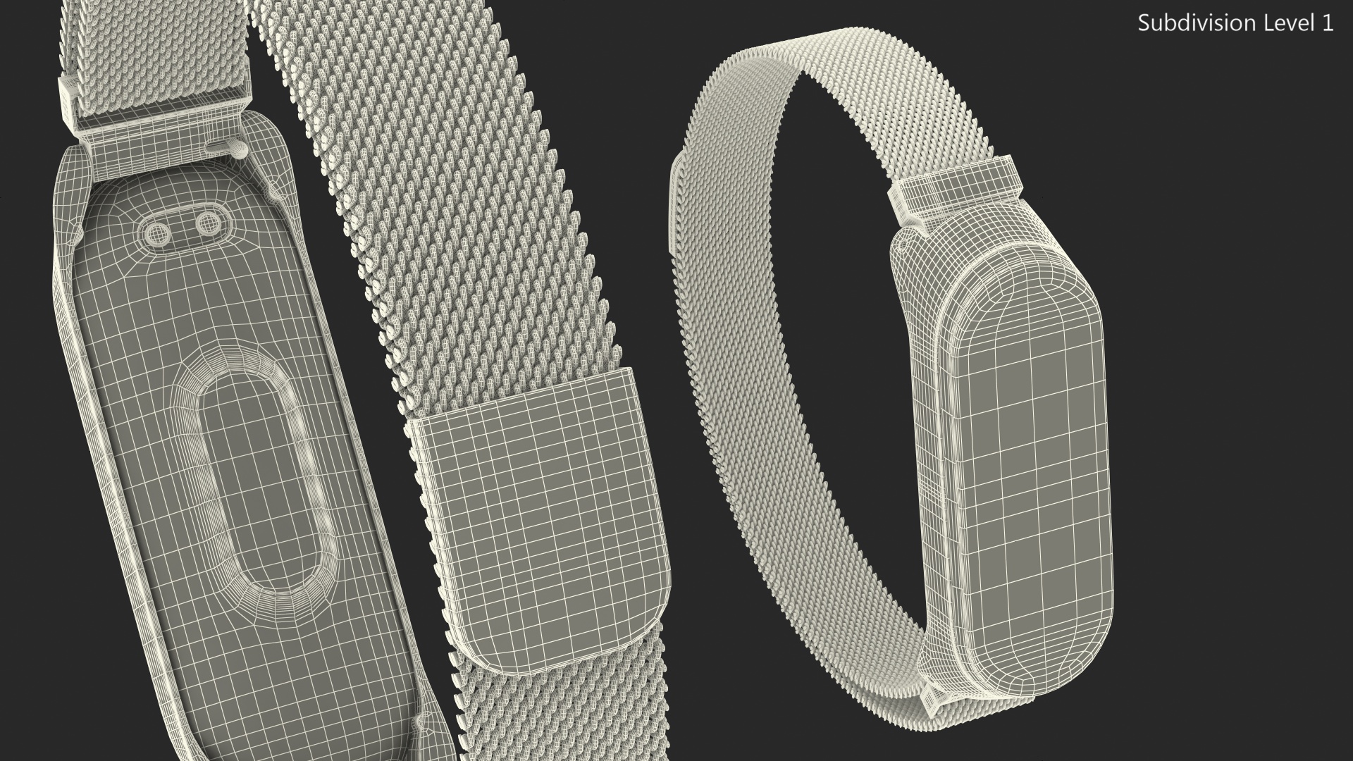 3D Xiaomi Mi Band 4 with Metal Strap model