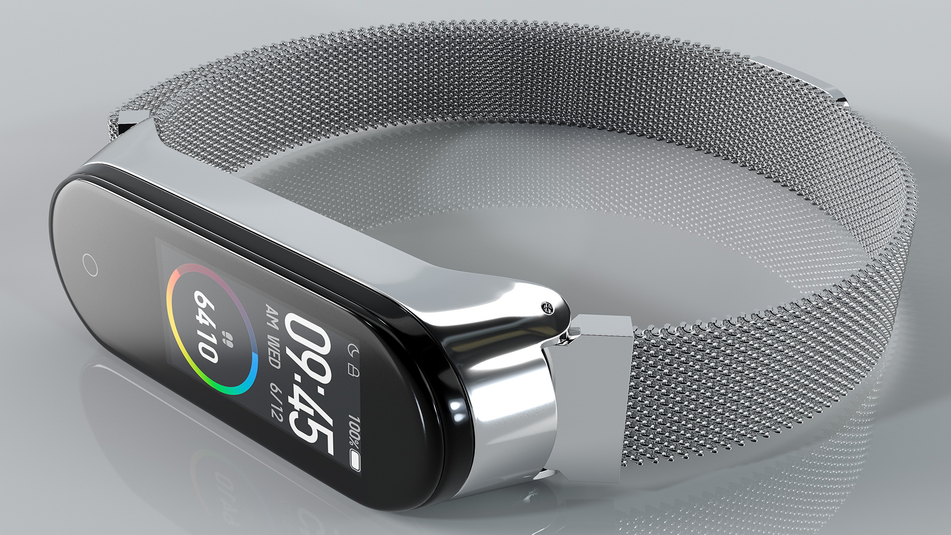 3D Xiaomi Mi Band 4 with Metal Strap model