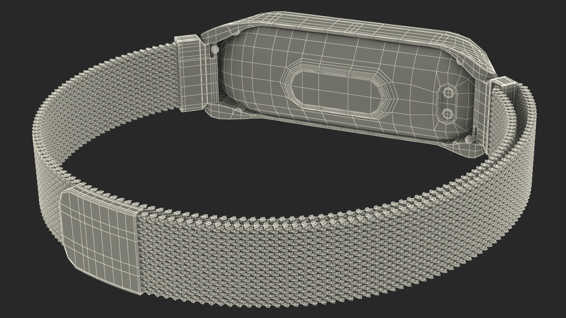 3D Xiaomi Mi Band 4 with Metal Strap model