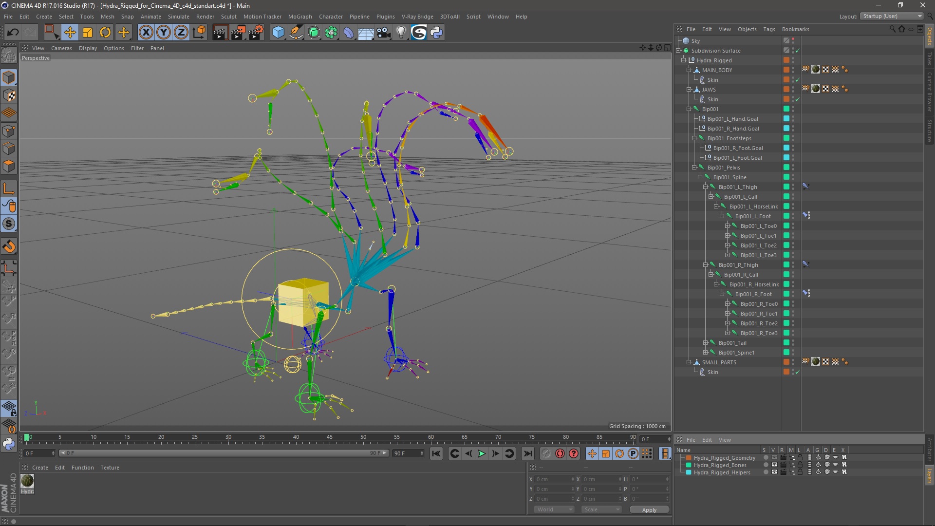 3D Hydra Rigged for Cinema 4D
