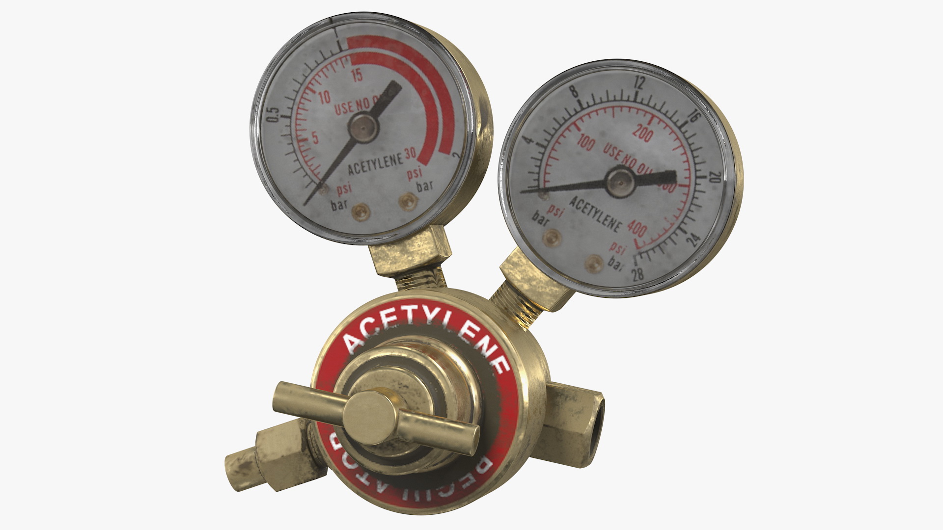 3D Dual Gauge Acetylene Regulator for Welding Old