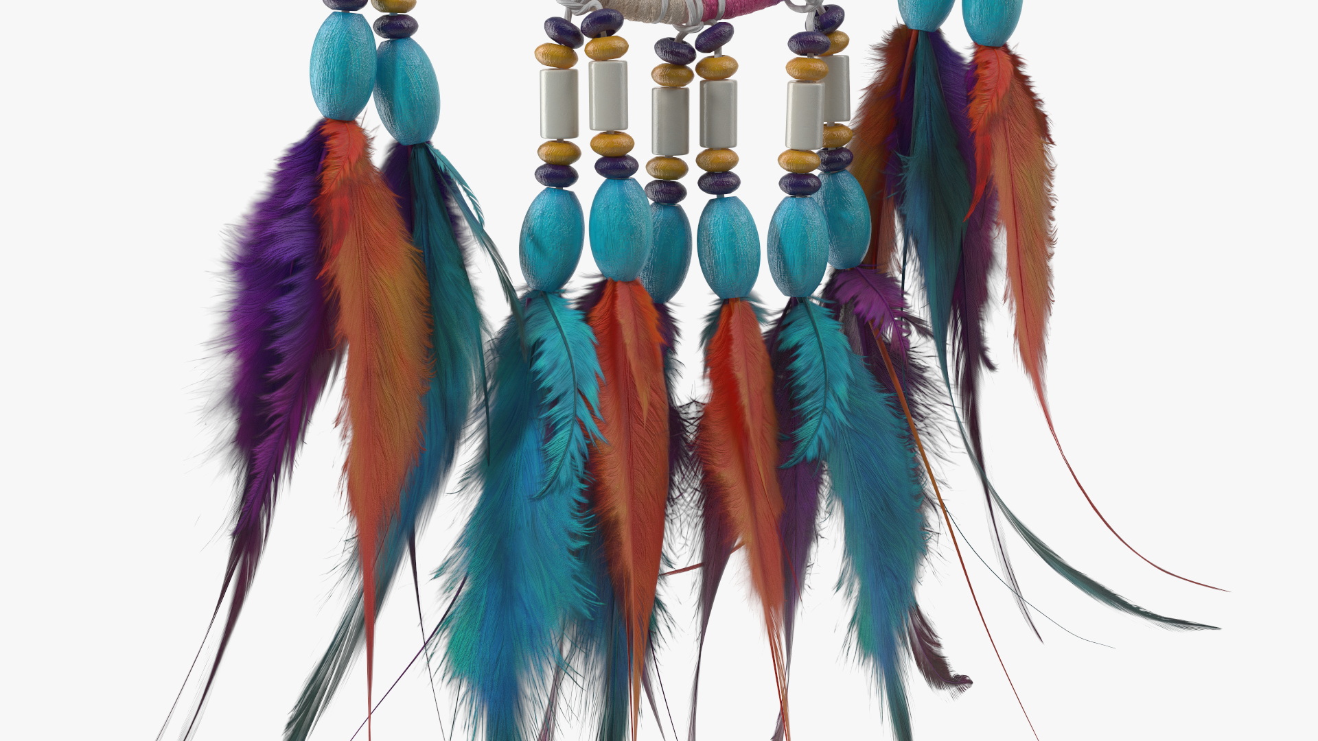 3D Decorative Dreamcatcher with Feathers One Ring