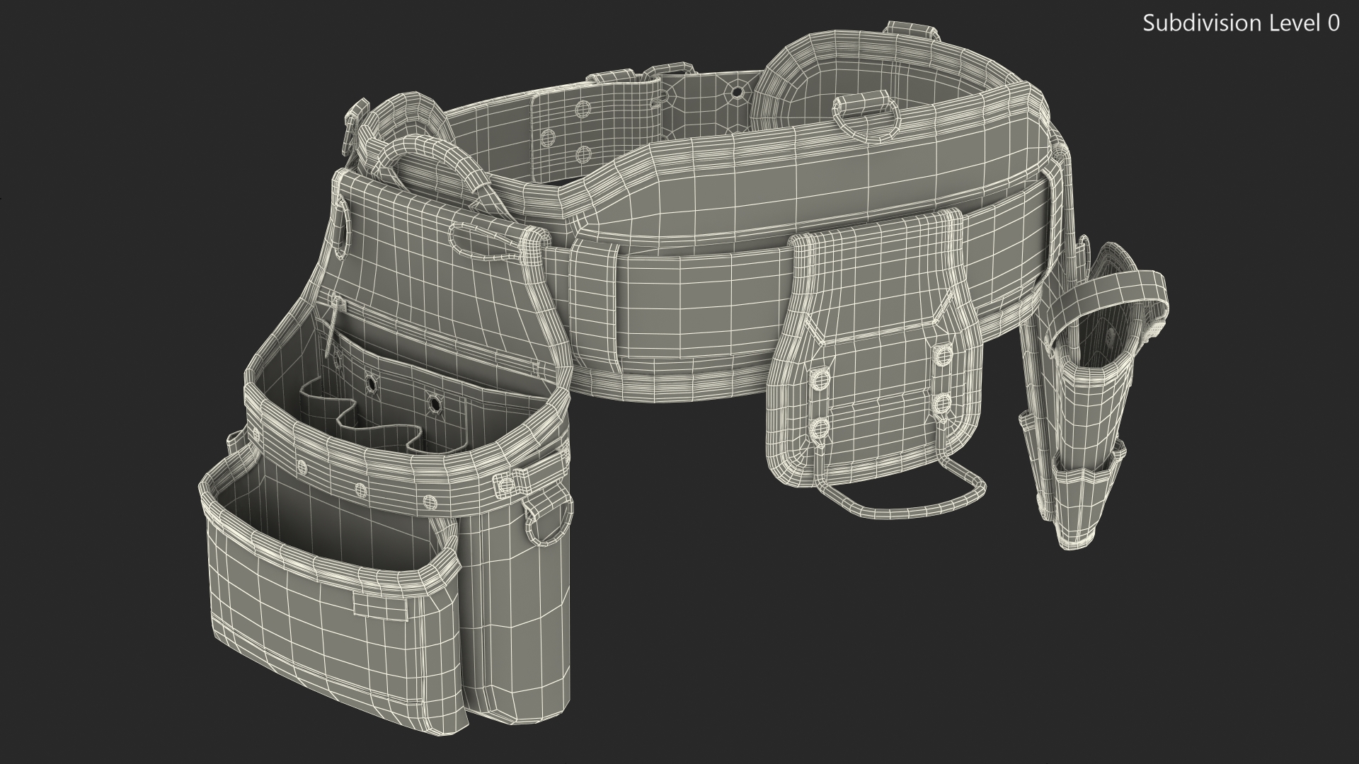 Heavy Duty Multi Purpose Tool Belt Dusty Set 3D model