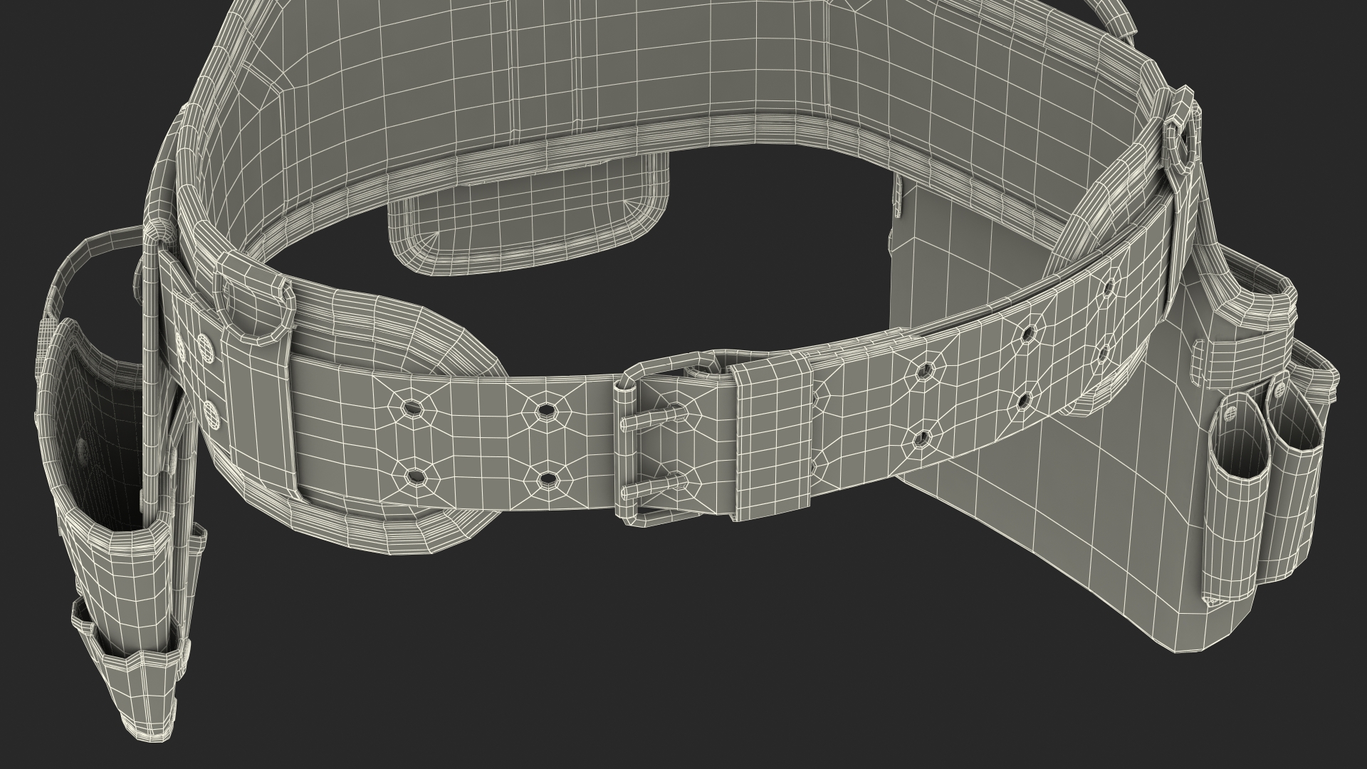 Heavy Duty Multi Purpose Tool Belt Dusty Set 3D model