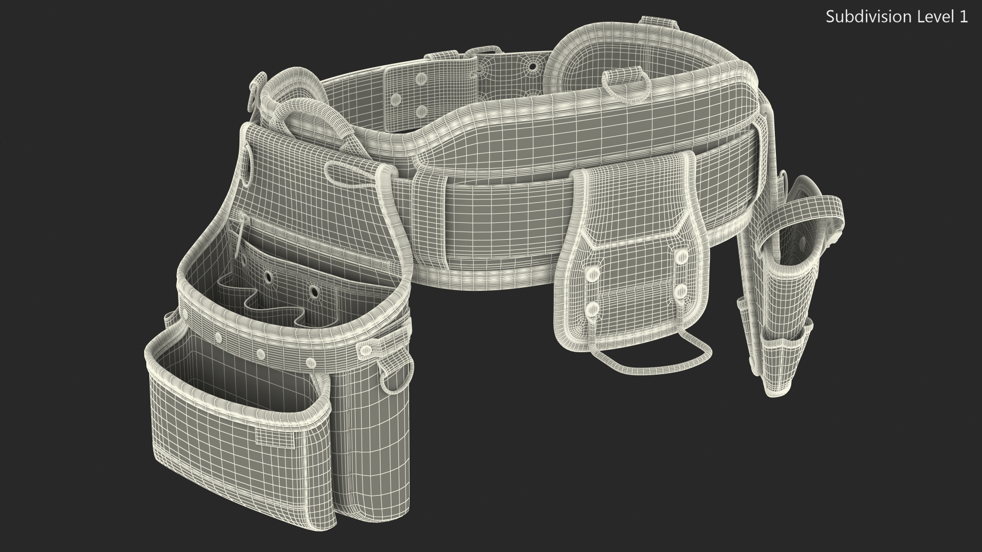 Heavy Duty Multi Purpose Tool Belt Dusty Set 3D model