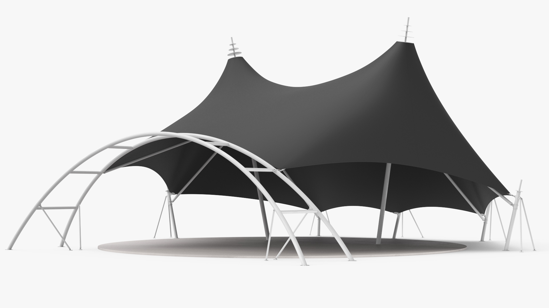 3D Modern Event Tensile Tent Black