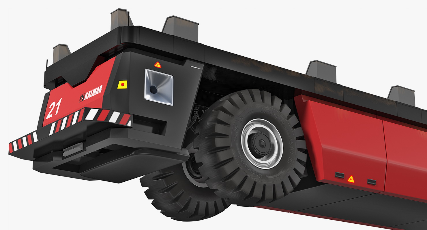 3D AGV Trailer Kalmar FastCharge Rigged