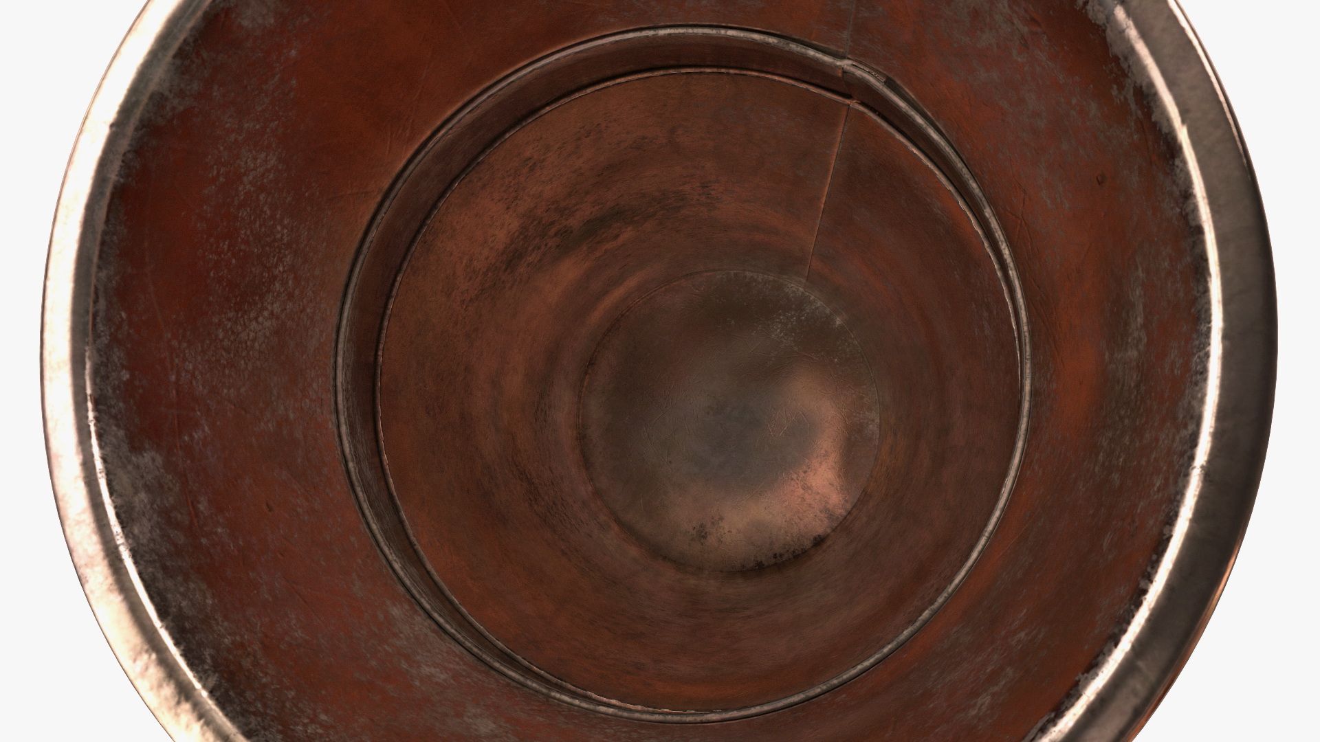 3D Antique Copper Milk Can 19th Century