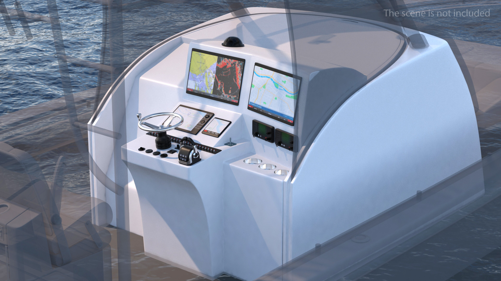Motor Boat Control Panel 3D model