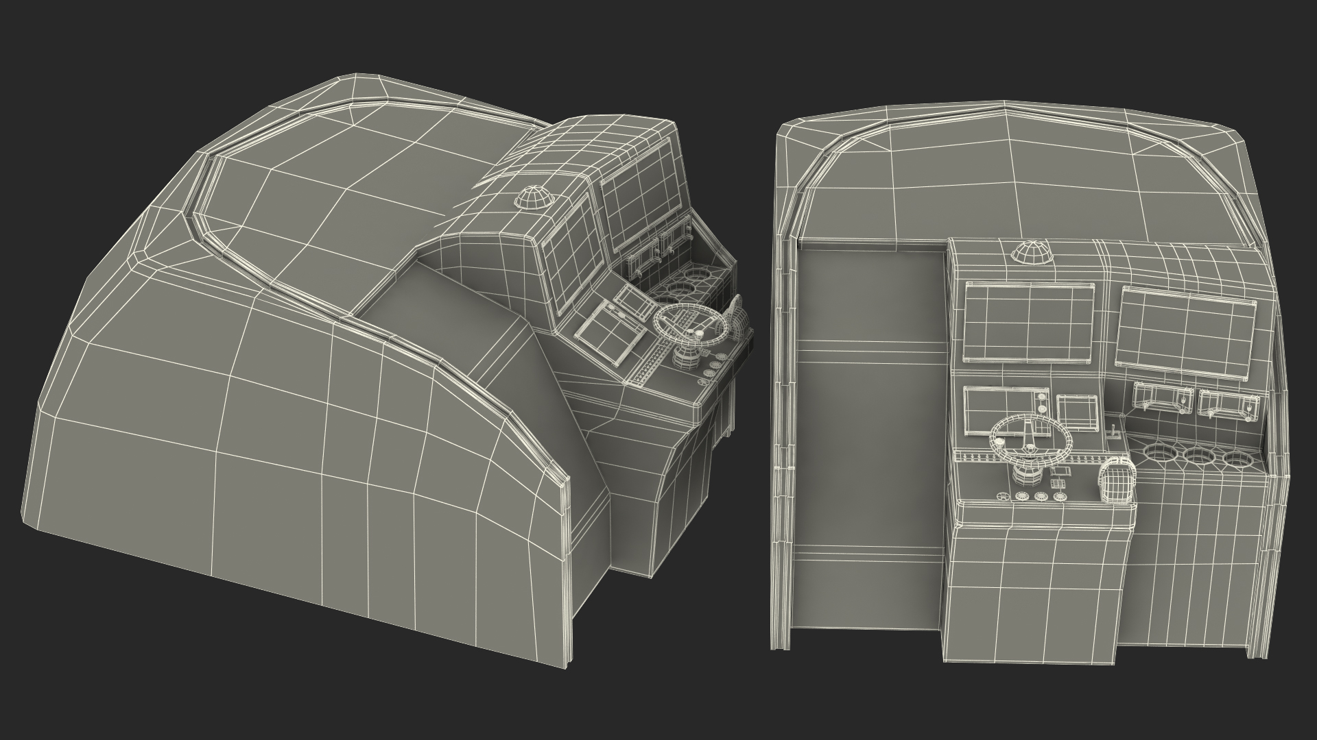 Motor Boat Control Panel 3D model