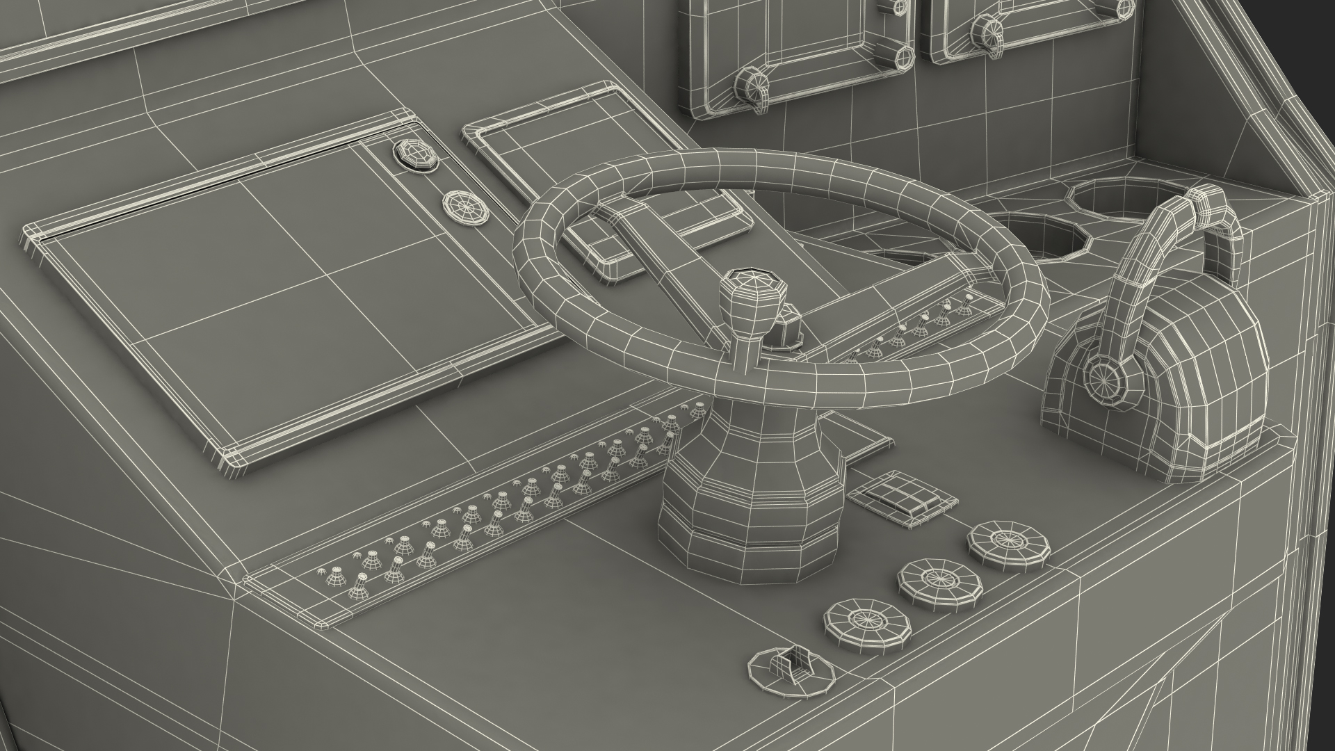 Motor Boat Control Panel 3D model
