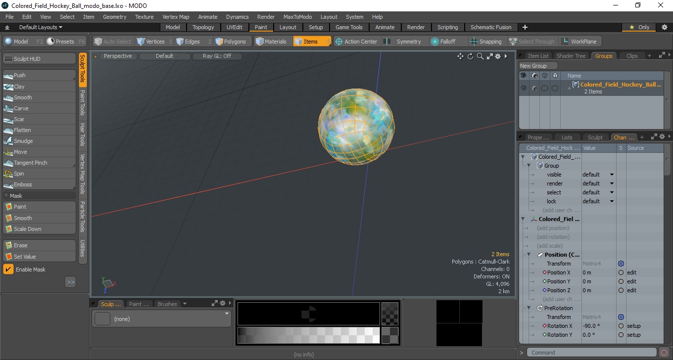 3D model Colored Field Hockey Ball