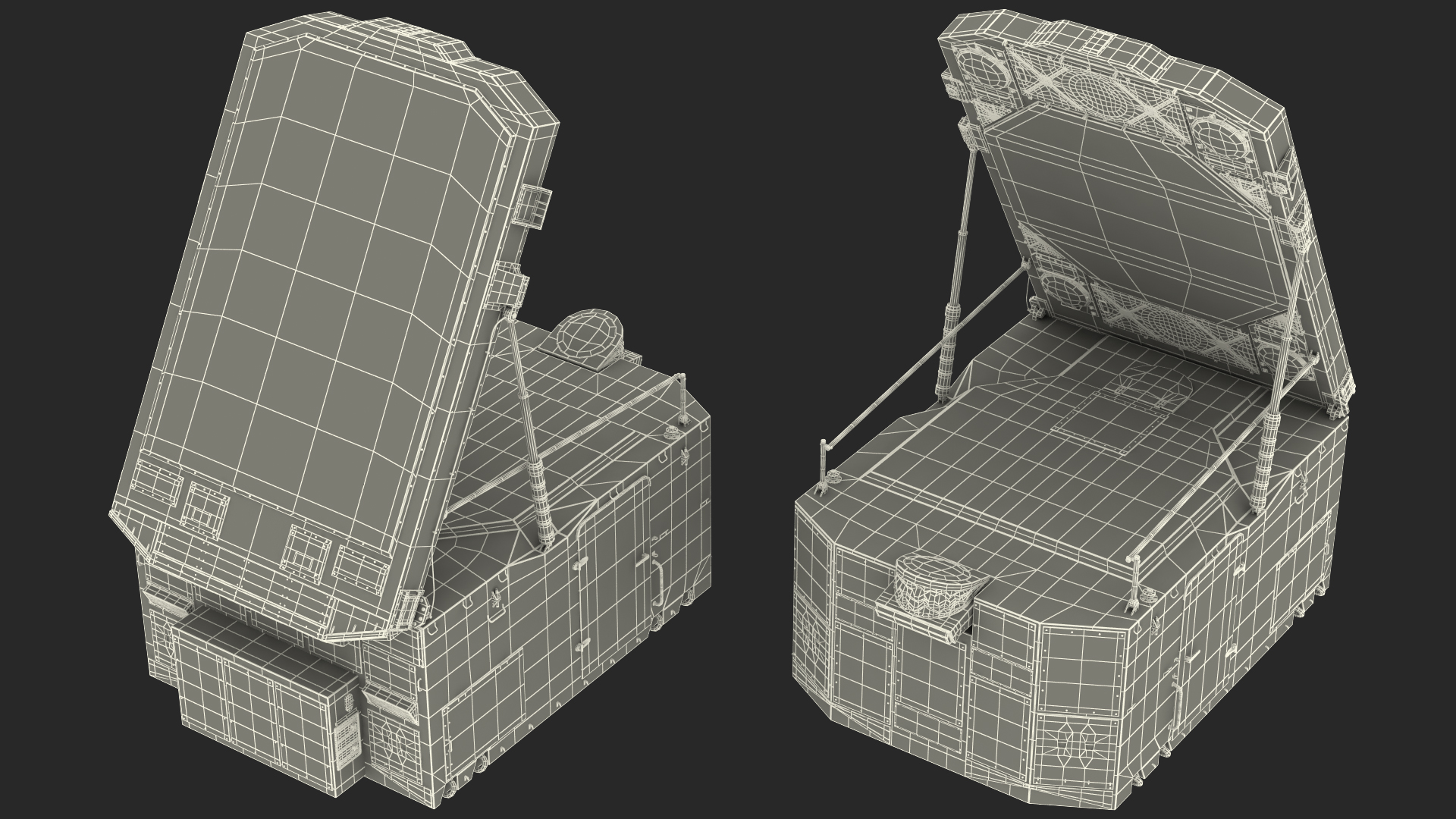 3D model S300 Flap Lid B Missile Guidance Radar Rigged