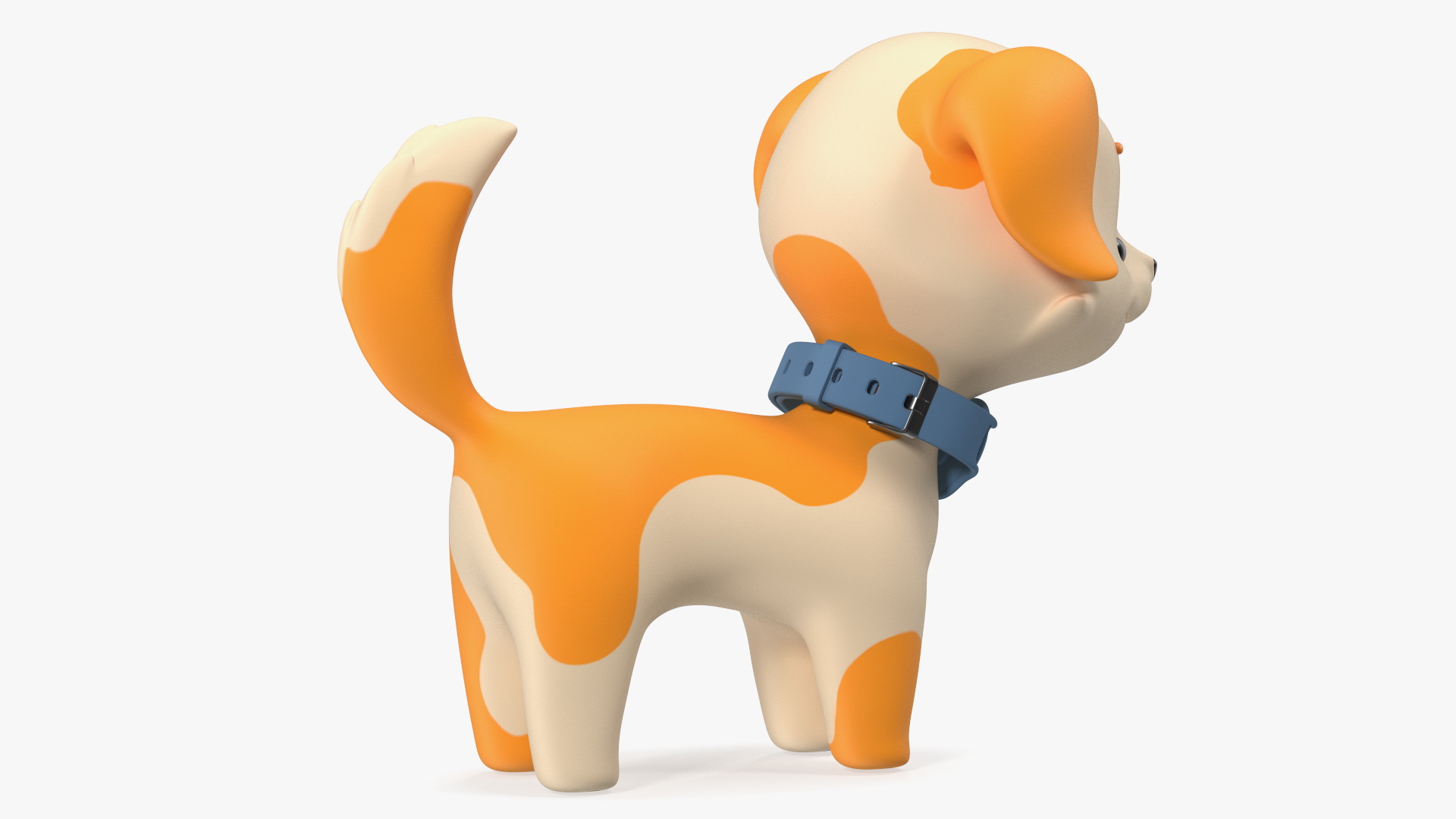 Cartoon Puppy Dog with Apple Dog Tracker Collar 3D