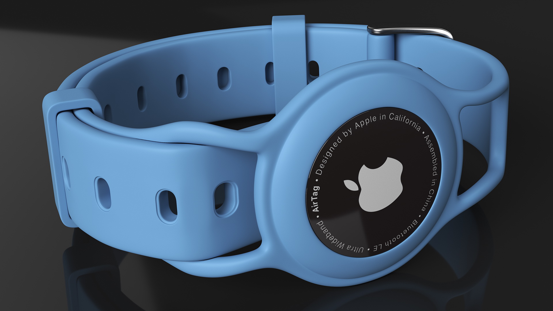 Cartoon Puppy Dog with Apple Dog Tracker Collar 3D