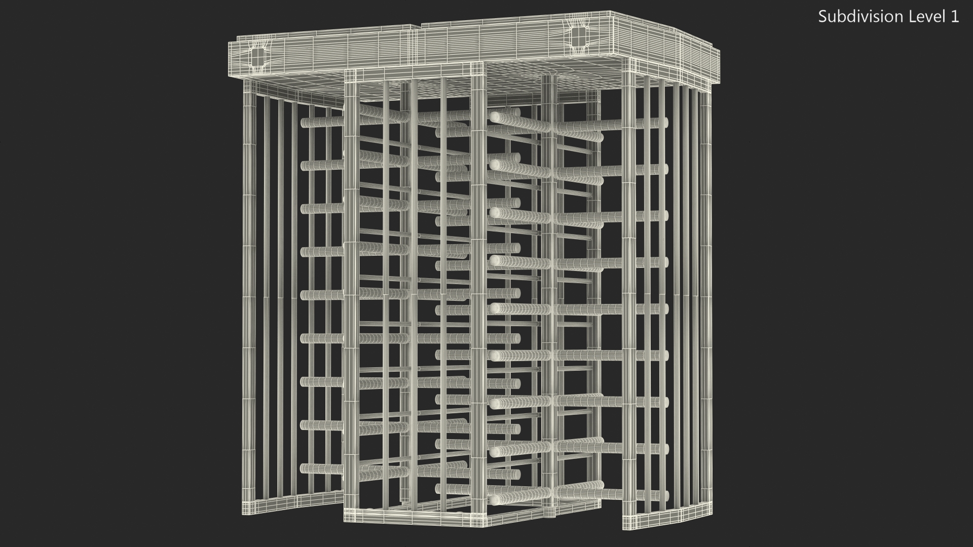 Stainless Steel Dual Lane Security Turnstile 3D model