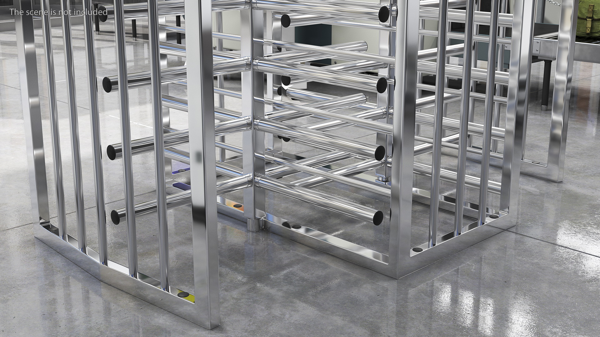 Stainless Steel Dual Lane Security Turnstile 3D model