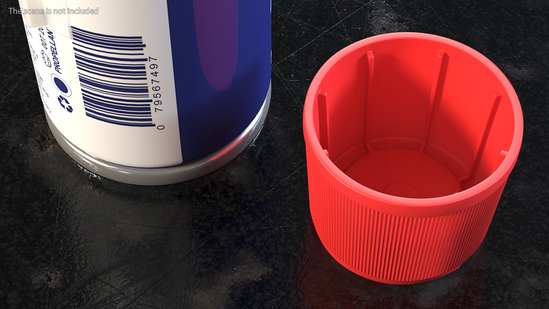 3D model Opened Multi Use Lubricant Aerosol Spray
