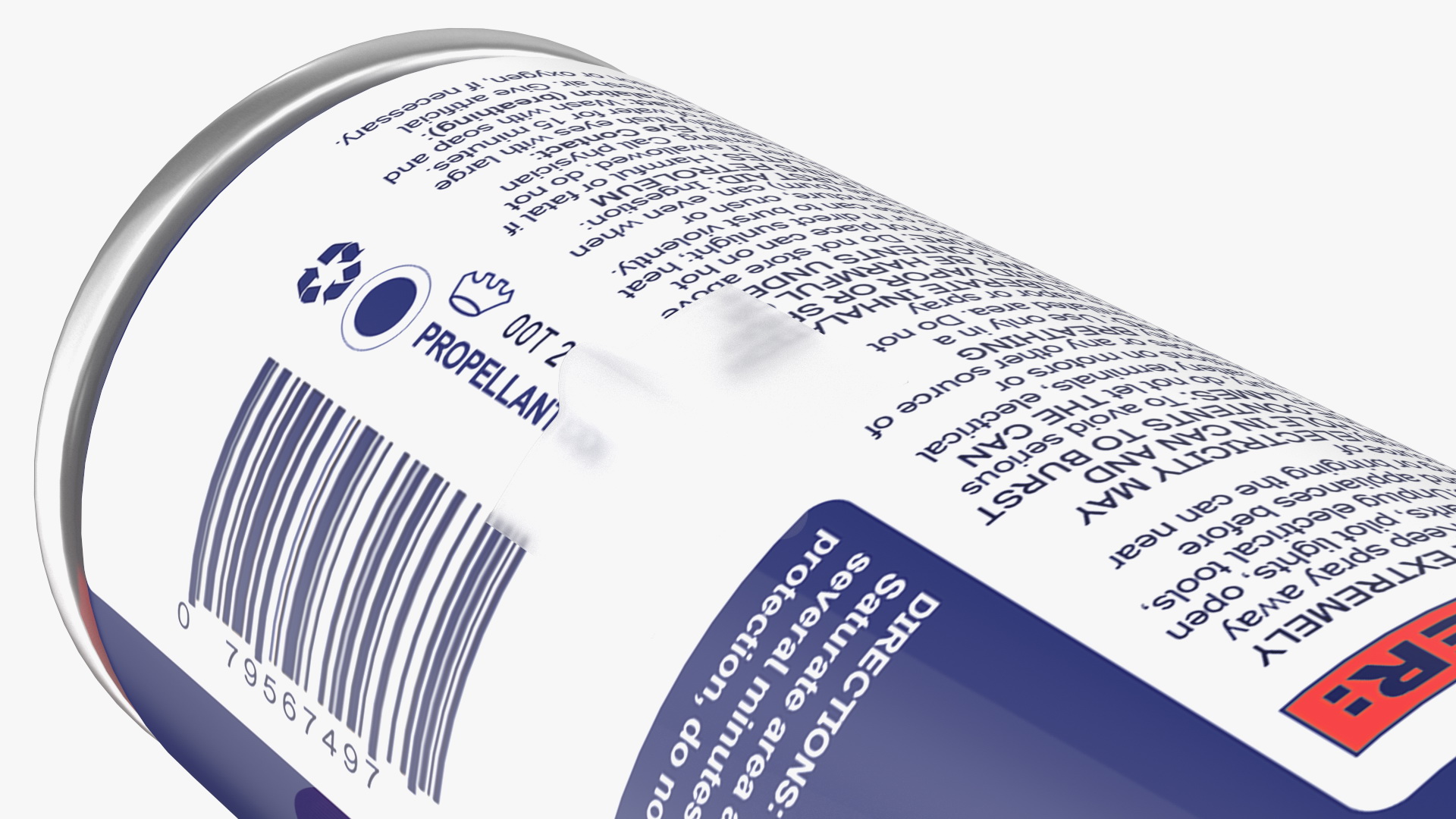 3D model Opened Multi Use Lubricant Aerosol Spray