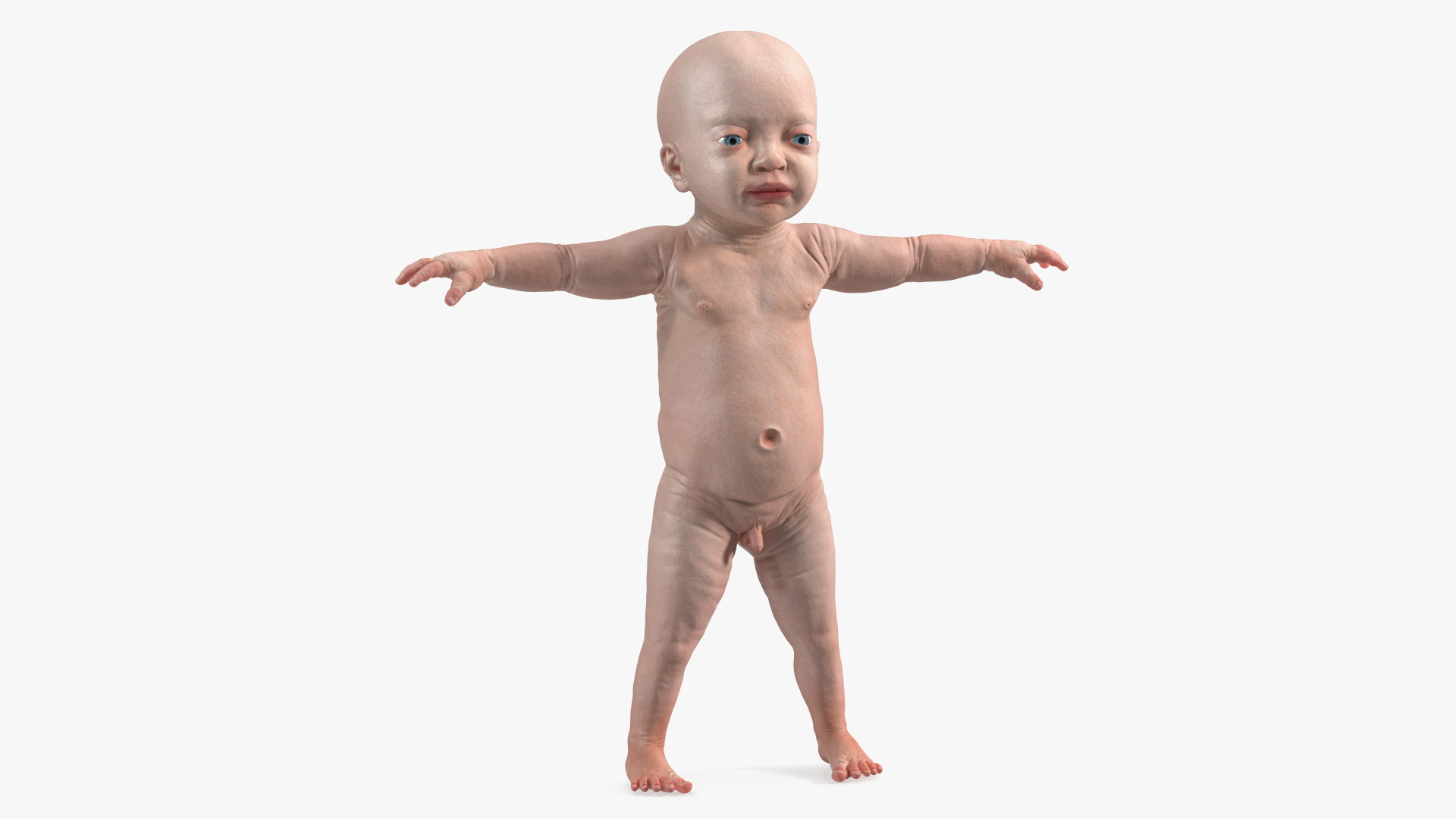 3D model Baby Boy at 8 Month Rigged for Cinema 4D