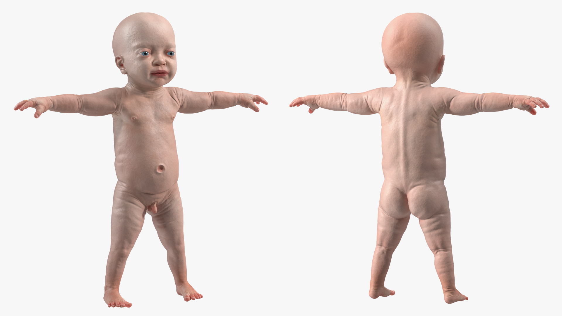 3D model Baby Boy at 8 Month Rigged for Cinema 4D