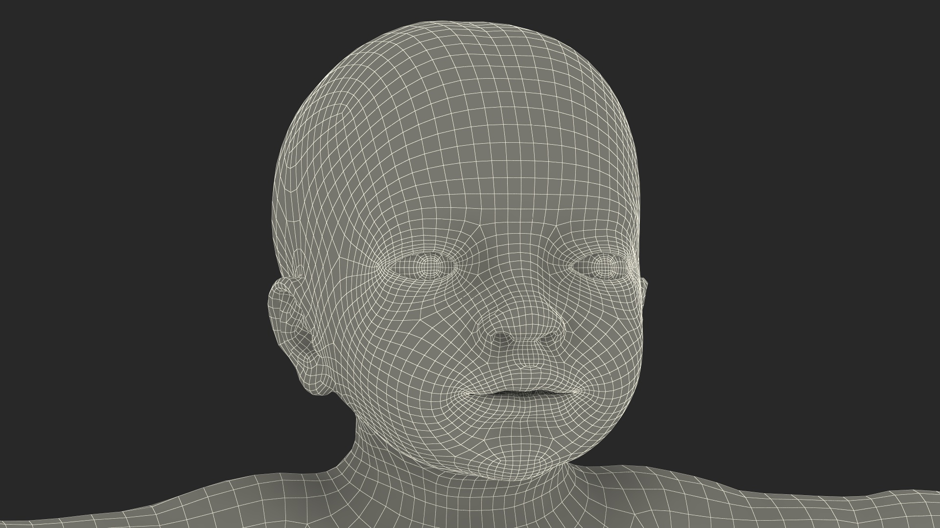 3D model Baby Boy at 8 Month Rigged for Cinema 4D