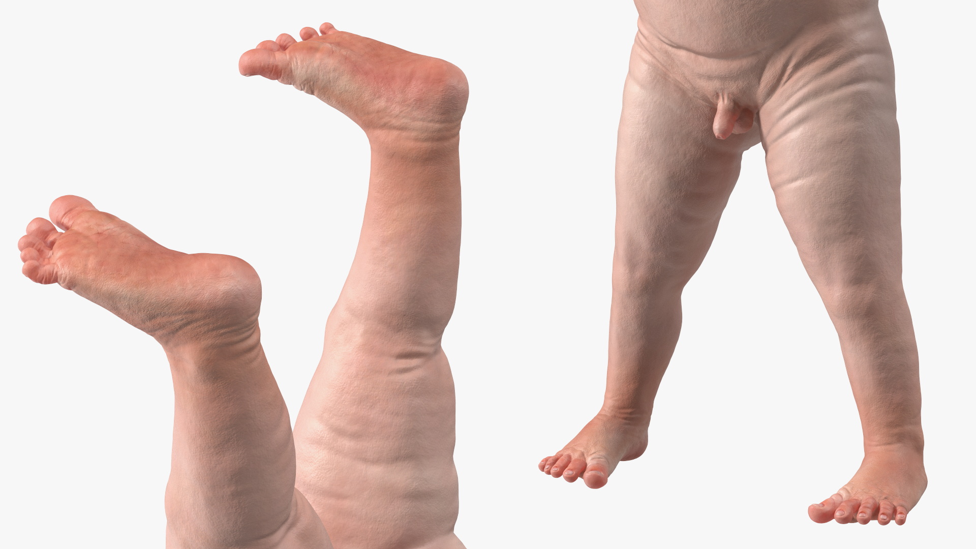 3D model Baby Boy at 8 Month Rigged for Cinema 4D