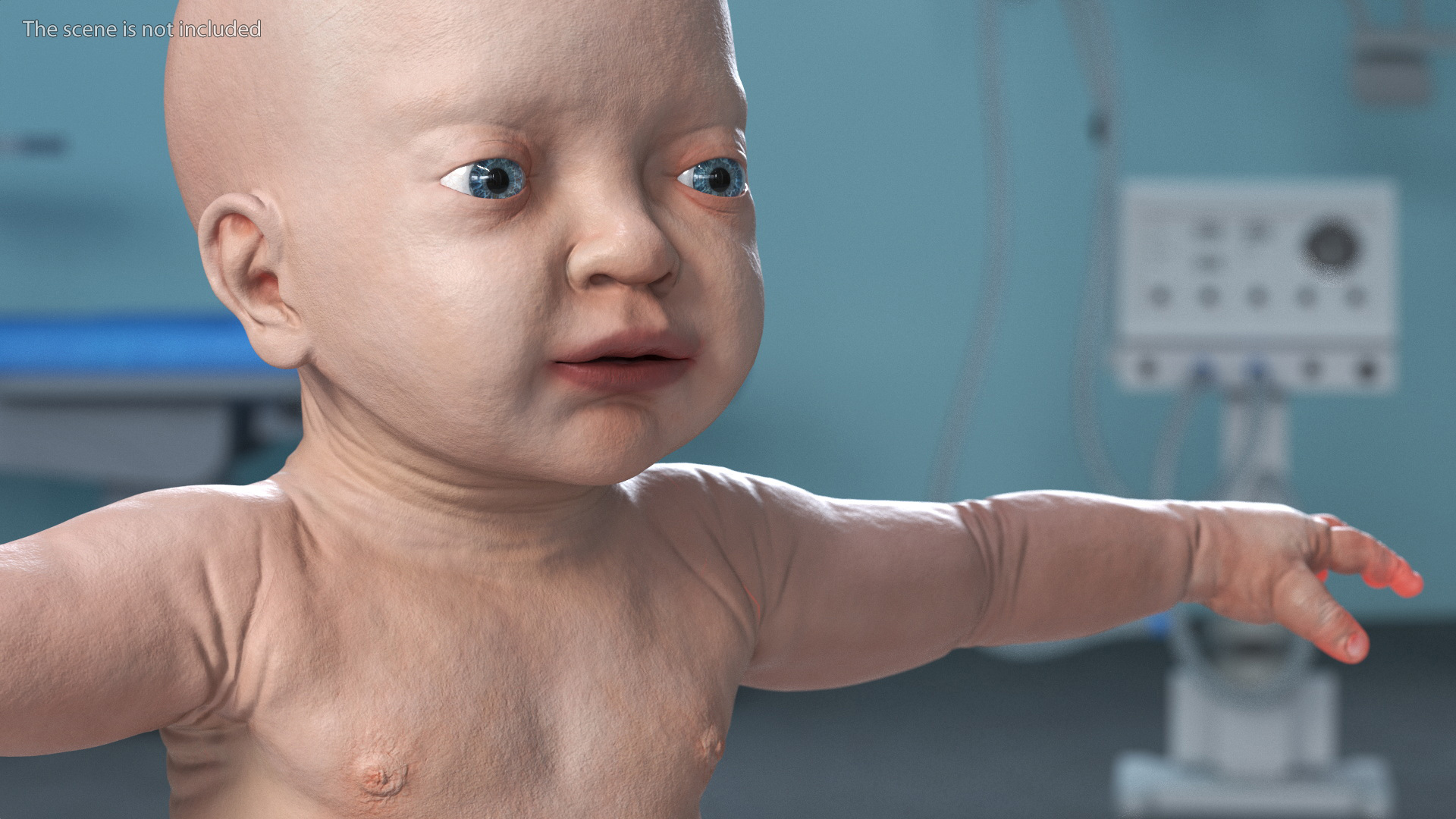 3D model Baby Boy at 8 Month Rigged for Cinema 4D